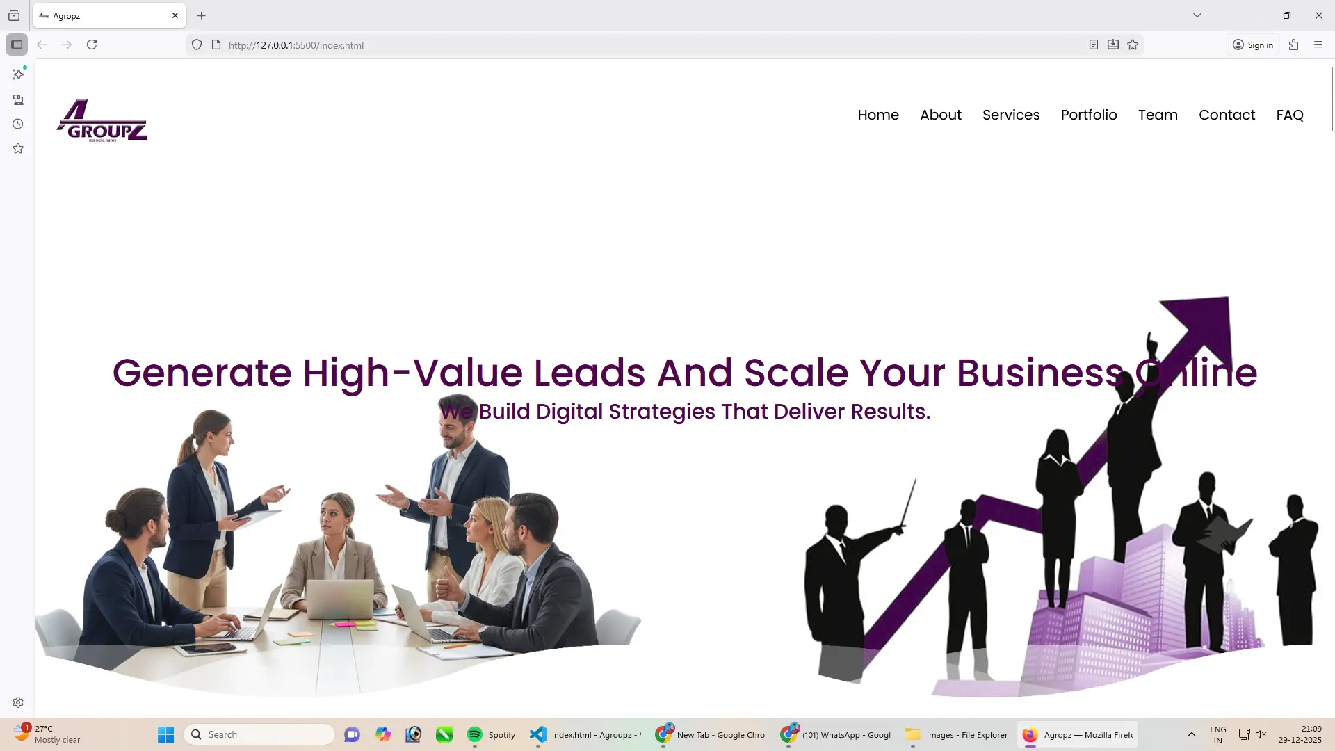 Agroupz Website design screenshot